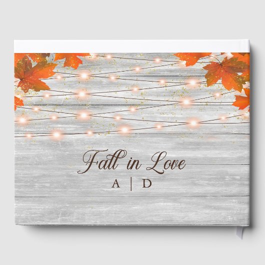 Rustikaler Holzfall in Liebe-Streichellichtquälen Gästebuch (Rückseite)