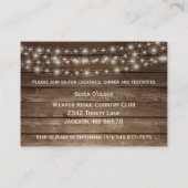 Rustikaler Holzfass und weiße Blume Begleitkarte (Rückseite)