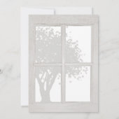 Rustikaler Holzfensterrahmen Einladung (Rückseite)