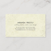 Rustikaler Holzflorenleuchter Hochzeitsplaner Visitenkarte (Rückseite)