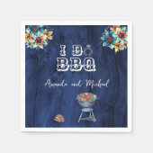 Rustikaler Holzgarten Ich mache GRILLEN Probe Aben Serviette (Vorderseite)