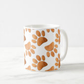 Rustikaler Holzhund Pawprint Kaffeetasse (VorderseiteRechts)