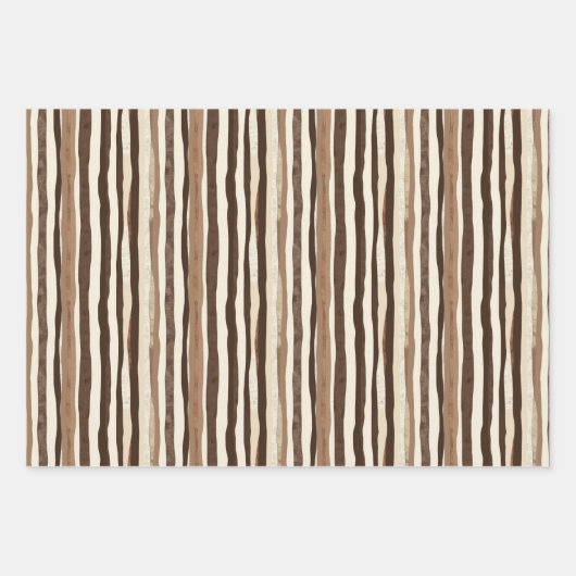 Rustikaler Holzkörner Geschenkpapier Set (Vorderseite 2)