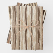 Rustikaler Holzkörner Geschenkpapier Set (Beispiel)