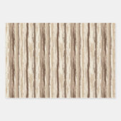 Rustikaler Holzkörner Geschenkpapier Set (Vorderseite)