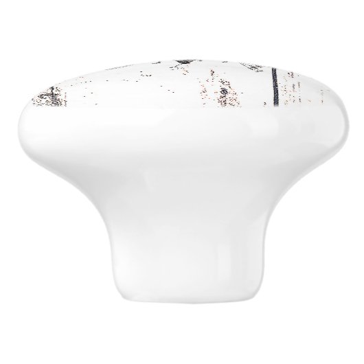 Rustikaler Holzküstenstrand Anker Vintage Blütenwe Keramikknauf (Seitenansicht)