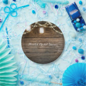 Rustikaler Holzmason Jar String Lights Country Gla Pappteller (Party)