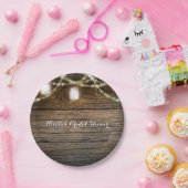 Rustikaler Holzmason Jar String Lights Country Gla Pappteller (Party)