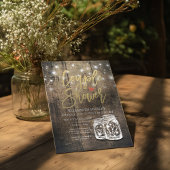 Rustikaler Holzmason Jar String Lights Dusche Einladung