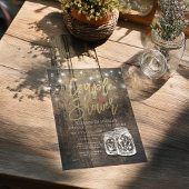 Rustikaler Holzmason Jar String Lights Dusche Einladung