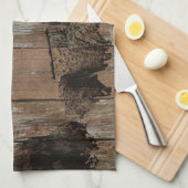 Rustikaler Holzmoor Geschirrtuch (Viertel Falte)