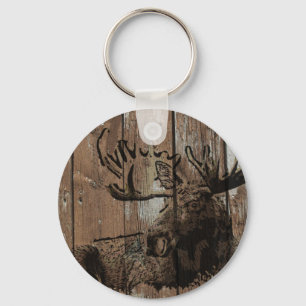 Rustikaler Holzmoor Schlüsselanhänger