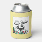 Rustikaler Holzmoose Dosenkühler (Kanne Vorderseite)