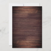 Rustikaler Holzofengrün, String Lights Abschluss Einladung (Rückseite)