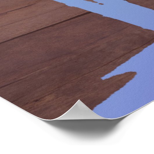 Rustikaler Holzpalme Poster (Ecke)