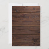 Rustikaler Holzpumpenfall im Brautparty der Liebe Einladung (Rückseite)