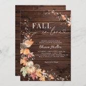 Rustikaler Holzpumpenfall im Brautparty der Liebe Einladung (Vorne/Hinten)