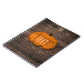 Rustikaler Holzpumpenland Halloween Herbst Herbst Notizblock (Linke Seite)