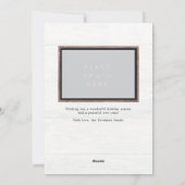 Rustikaler Holzrahmen Feiertagskarte (Rückseite)