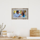 Rustikaler Holzrahmen-Foto  Poster (Küche)