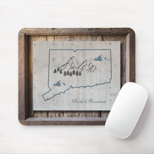 Rustikaler Holzrahmen Mousepad (Mit Mouse)