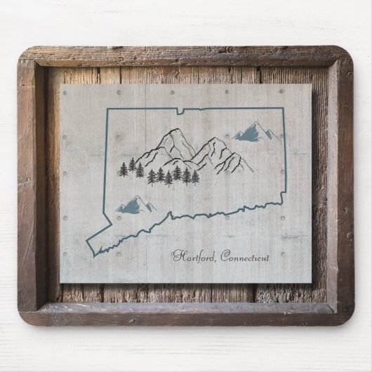 Rustikaler Holzrahmen Mousepad (Vorne)