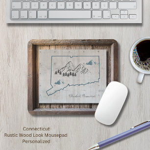 Rustikaler Holzrahmen Mousepad