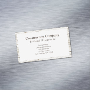 Rustikaler Holzrahmen weiß Minimalistisch Magnetische Visitenkarte