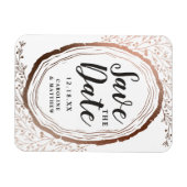 Rustikaler Holzschieber - Kupfer-Folie Save the Da Magnet (Horizontal)