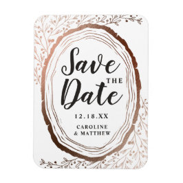 Rustikaler Holzschieber - Kupfer-Folie Save the Da Magnet