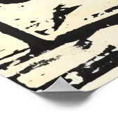 Rustikaler Holzschnitt-Kunstposter Poster (Ecke)