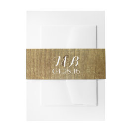 Rustikaler Holzstall Hochzeitsbänder Einladungsbanderole