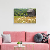 Rustikaler Holzstall Leinwanddruck (Insitu (Wohnzimmer))