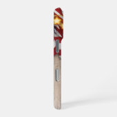 Rustikaler Holzstars Patriotischer Weißer Individu iPhone Hülle (Rechte Seite)