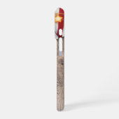 Rustikaler Holzstars Patriotischer Weißer Individu iPhone Hülle (Linke Seite)