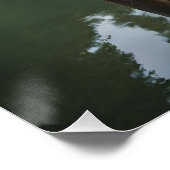 Rustikaler Holzsteg an der Forest Lake Landschaft Poster (Ecke)