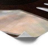 Rustikaler Holzstuhl vor Fenster 16x20 Poster (Ecke)