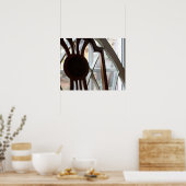 Rustikaler Holzstuhl vor Fenster 16x20 Poster (Küche)