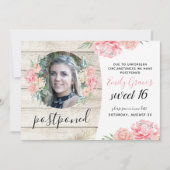 Rustikaler Holzsüß 16 aufgeschoben Einladung (Vorderseite)