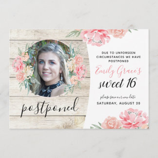 Rustikaler Holzsüß 16 aufgeschoben Einladung