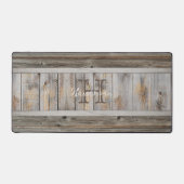 Rustikaler Holzteppich Schreibtischunterlage (Vorderseite)