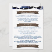 Rustikaler Holzu. SilhouettenCampground, der Invit Einladung (Rückseite)