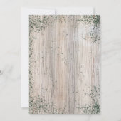 Rustikaler Holzwald Schneewetter Einladung (Rückseite)