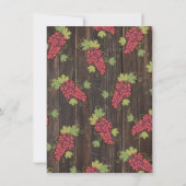 Rustikaler Holzwein, der Party Einladungen probier (Rückseite)