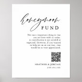 Rustikaler Honeymoon Fund QR will gut unterschreib Poster (Vorne)