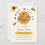 Rustikaler Honig, was es sein wird, geschlechtsspe Einladung (Vorderseite)