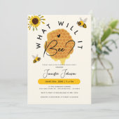 Rustikaler Honig, was es sein wird, geschlechtsspe Einladung (Stehend Vorderseite)