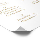Rustikaler, horizontaler alphabetischer Sitzplan Poster (Ecke)