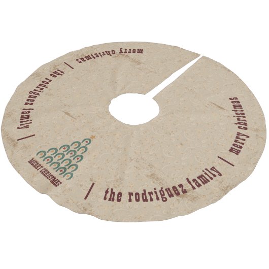 Rustikaler Horseshoe Weihnachtsbaum Polyester Weihnachtsbaumdecke (Schrägansicht)