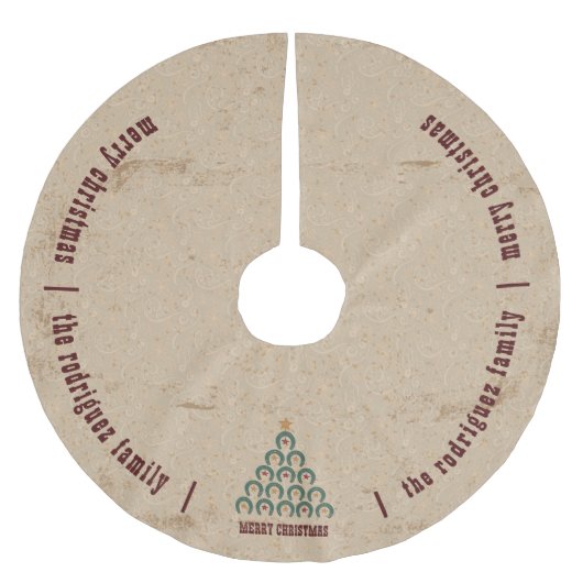 Rustikaler Horseshoe Weihnachtsbaum Polyester Weihnachtsbaumdecke (Vorderseite)